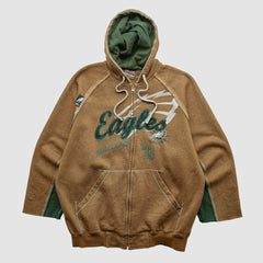 Philadelphia Eagles NFL 2010s Hooded Full Zip Sweatshirt Clay Vintage - Fanatics