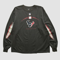 Houston Texans Reebok 2000s Long Sleeve T-shirt Black Vintage - Fanatics