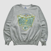 Green Bay Packers Champion 1998 Pullover Sweatshirt Heather Gray Vintage - Fanatics