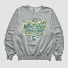 Green Bay Packers Champion 1998 Pullover Sweatshirt Heather Gray Vintage - Fanatics