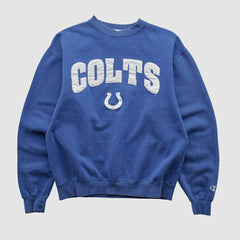 Indianapolis Colts Champion 2000s Pullover Sweatshirt Blue Vintage - Fanatics