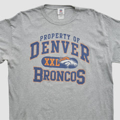 Denver Broncos NFL 2010s Long Sleeve T-shirt Heather Gray Vintage - Fanatics