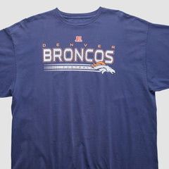 Denver Broncos NFL 2000s Long Sleeve T-shirt Navy Vintage - Fanatics