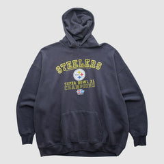 Pittsburgh Steelers 2006 Hooded Pullover Sweatshirt Black Vintage - Fanatics