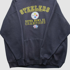 Pittsburgh Steelers 2006 Hooded Pullover Sweatshirt Black Vintage - Fanatics
