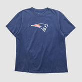 New England Patriots Reebok 2000s T-shirt Blue Vintage - Fanatics