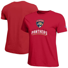 Florida Panthers - Champion Women's Wordmark Lockup T-Shirt Red