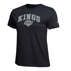 Los Angeles Kings - Champion Women's Arch Mascot Logo T-Shirt Black