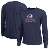 Colorado Avalanche - Champion Women's Wordmark Lockup Long Sleeve T-Shirt Navy