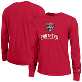 Florida Panthers - Champion Women's Wordmark Lockup Long Sleeve T-Shirt Red