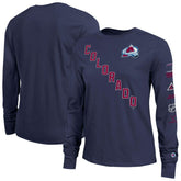 Colorado Avalanche - Champion Women's 2-Hit Long Sleeve T-Shirt Navy