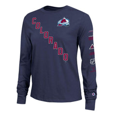 Colorado Avalanche - Champion Women's 2-Hit Long Sleeve T-Shirt Navy