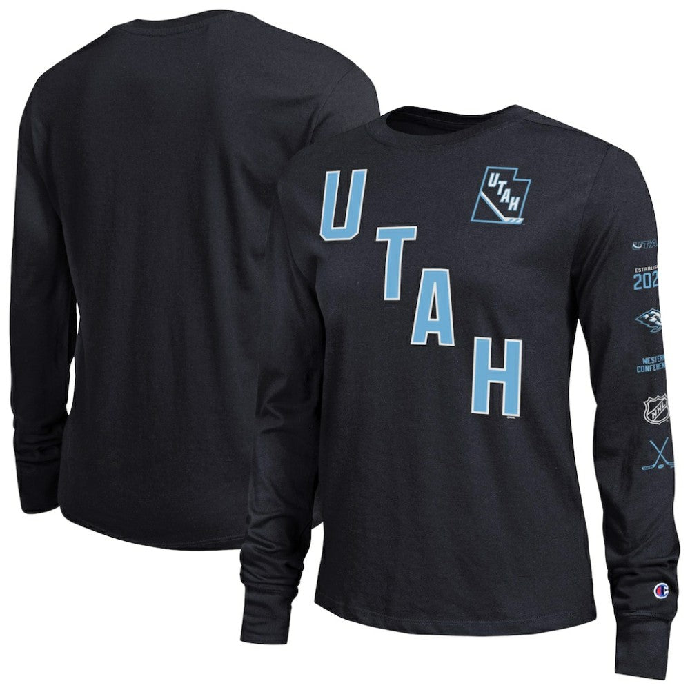 Utah Mammoth - Champion Women's 2-Hit Long Sleeve T-Shirt Black