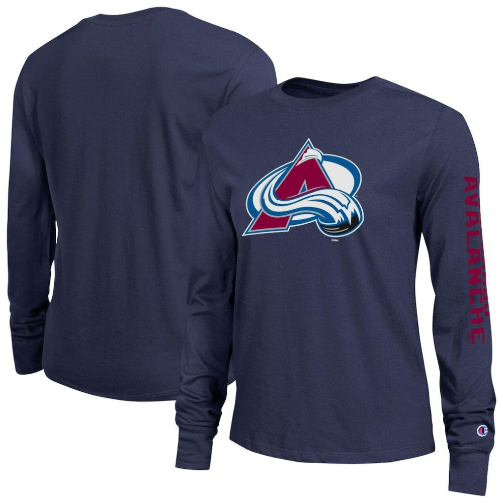 Colorado Avalanche - Champion Women's 2-Hit Long Sleeve T-Shirt Blue