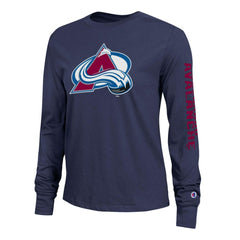 Colorado Avalanche - Champion Women's 2-Hit Long Sleeve T-Shirt Blue