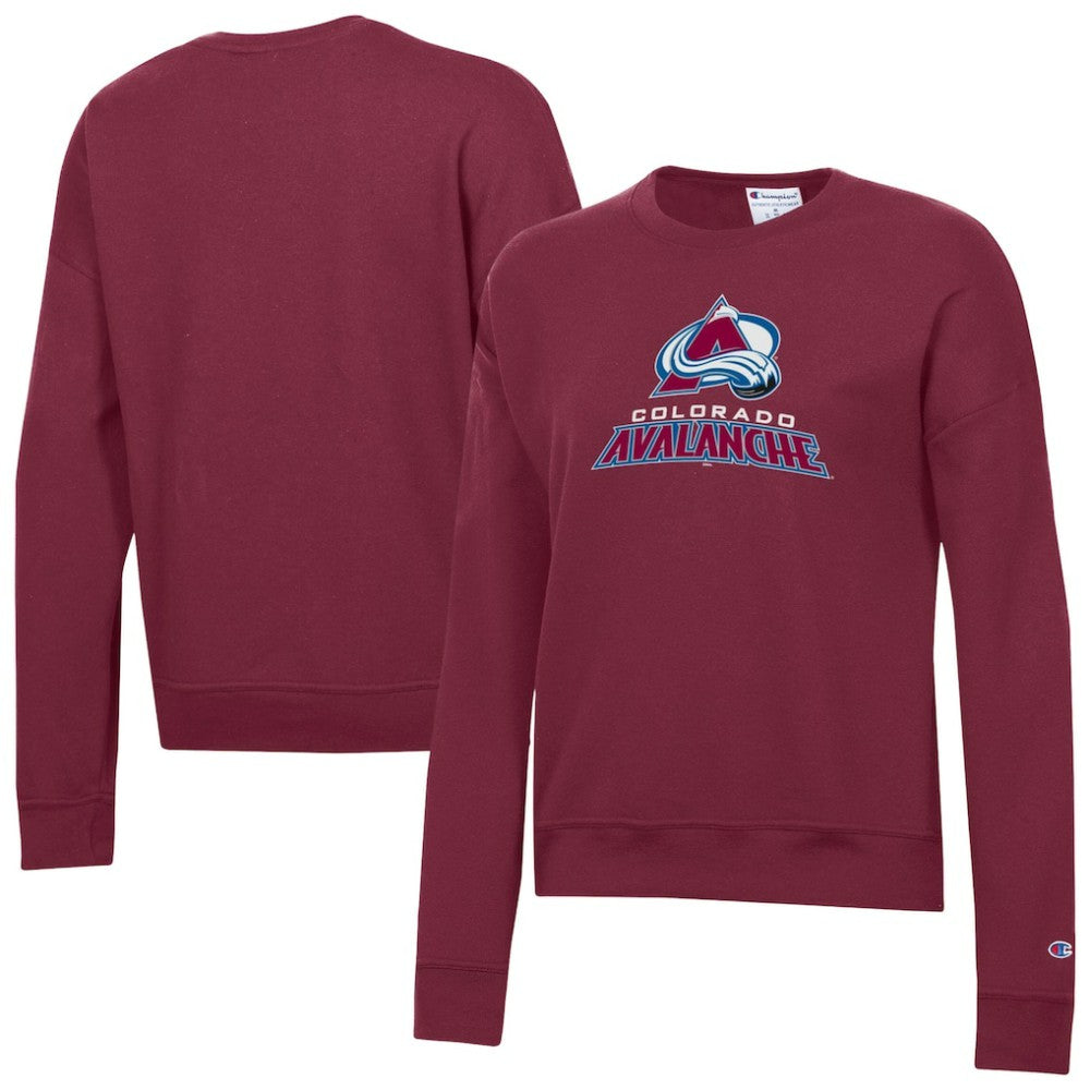 Colorado Avalanche - Champion Women's Wordmark Lockup Powerblend Sweatshirt Burgundy