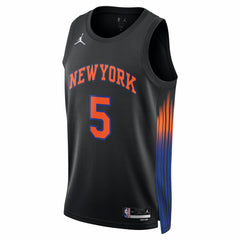 NBA - José Alvarado New York Knicks Jordan Brand Unisex Swingman Jersey - Statement Edition - Black