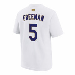 Freddie Freeman Los Angeles Dodgers Nike Youth 2026 Gold Collection Name & Number T-Shirt Online
