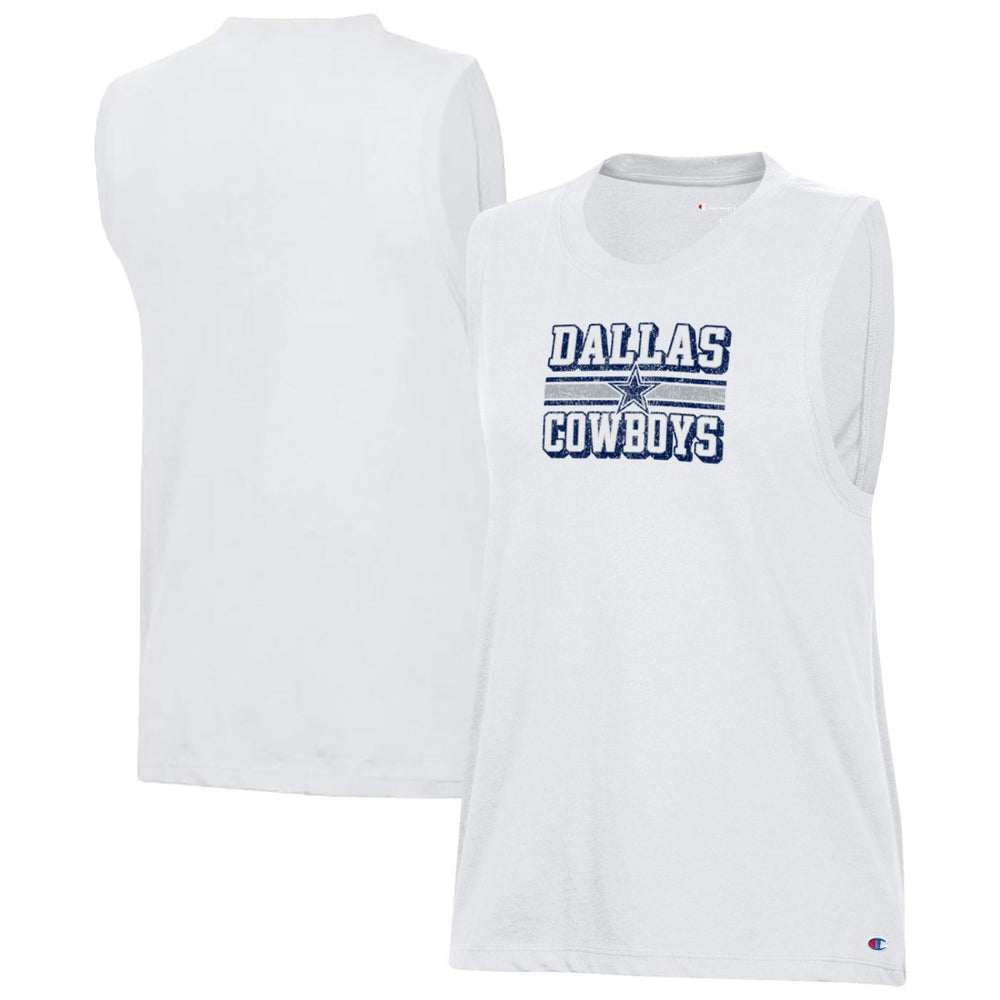 Dallas Cowboys Champion Women's Muscle Tank Top White - NFL