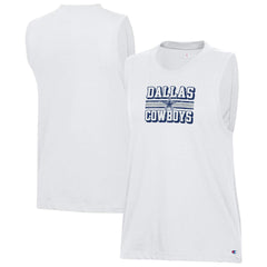 Dallas Cowboys Champion Women's Muscle Tank Top White - NFL