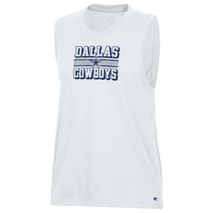 Dallas Cowboys Champion Women's Muscle Tank Top White - NFL