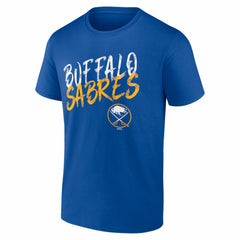 Buffalo Sabres - Big & Tall Hustle Personalized Name & Number T-Shirt Royal
