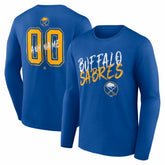 Buffalo Sabres - Hustle Personalized Name & Number Long Sleeve T-Shirt Royal