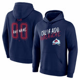 Colorado Avalanche - Big & Tall Hustle Personalized Name & Number Hoodie Navy