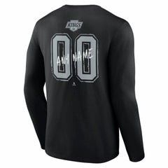 Los Angeles Kings - Hustle Personalized Name & Number Long Sleeve T-Shirt Black