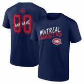 Montreal Canadiens - Big & Tall Hustle Personalized Name & Number T-Shirt Navy