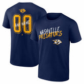 Nashville Predators - Big & Tall Hustle Personalized Name & Number T-Shirt Navy