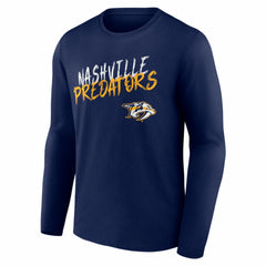Nashville Predators - Hustle Personalized Name & Number Long Sleeve T-Shirt Navy