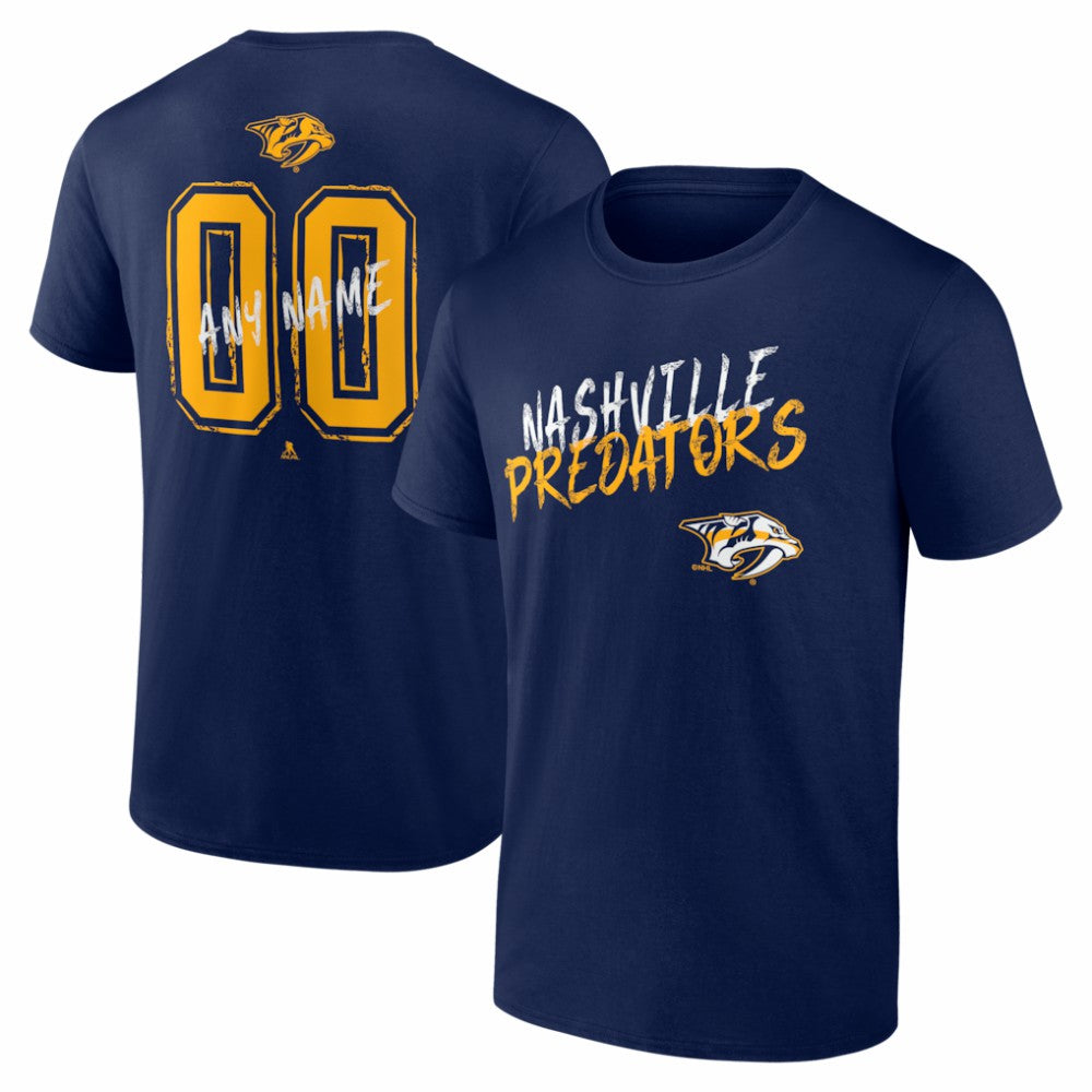 Nashville Predators - Hustle Personalized Name & Number T-Shirt Navy