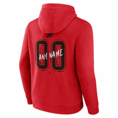 New Jersey Devils - Hustle Personalized Name & Number Hoodie Red