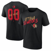 Ottawa Senators - Big & Tall Hustle Personalized Name & Number T-Shirt Black