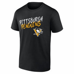 Pittsburgh Penguins Big & Tall Hustle Personalized Name & Number T-Shirt Black