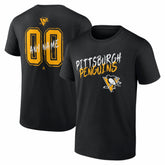 Pittsburgh Penguins Hustle Personalized Name & Number T-Shirt Black