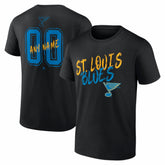 St. Louis Blues - Hustle Personalized Name & Number T-Shirt Black