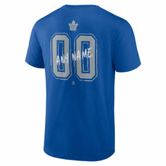 Toronto Maple Leafs - Big & Tall Hustle Personalized Name & Number T-Shirt Blue