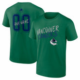 Vancouver Canucks - Hustle Personalized Name & Number T-Shirt Green