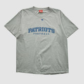 New England Patriots NFL 2000s T-shirt Heather Gray Vintage - Fanatics