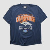 Denver Broncos Lee Sport 1998 T-shirt Navy Vintage - Fanatics