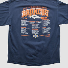 Denver Broncos Lee Sport 1998 T-shirt Navy Vintage - Fanatics