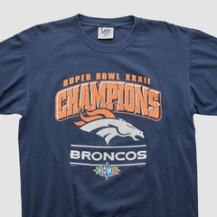 Denver Broncos Lee Sport 1998 T-shirt Navy Vintage - Fanatics