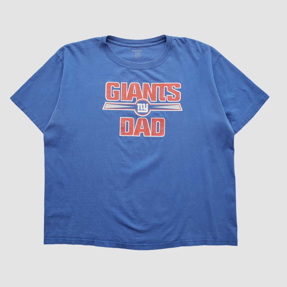 New York Giants Reebok T-shirt Blue Vintage - Fanatics