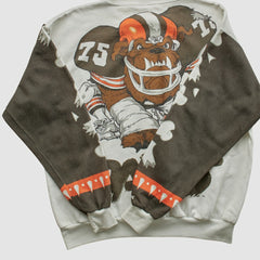 Cleveland Browns Chalk Line 90s Pullover Sweatshirt White Vintage - Fanatics