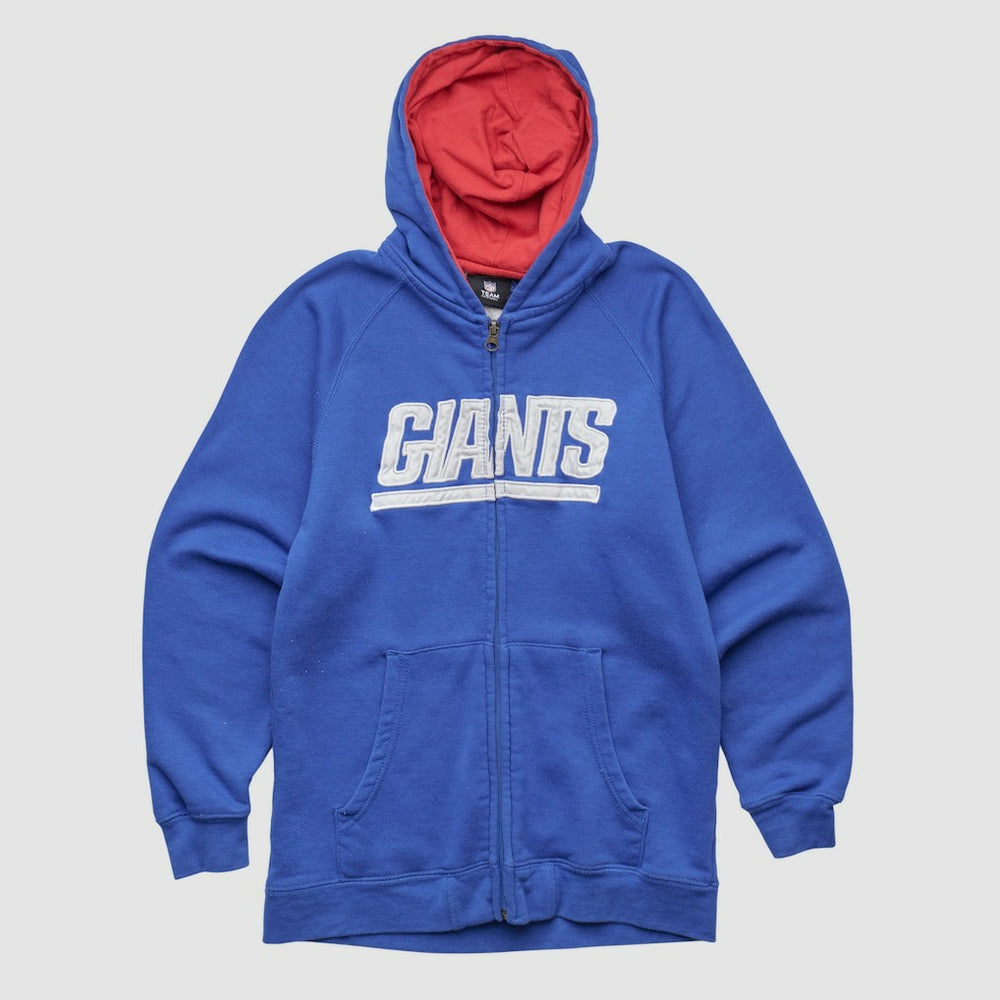New York Giants NFL 2010s Hooded Full Zip Sweatshirt Blue Vintage - Fanatics