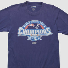 New England Patriots Reebok 2005 Long Sleeve T-shirt Navy Vintage - Fanatics