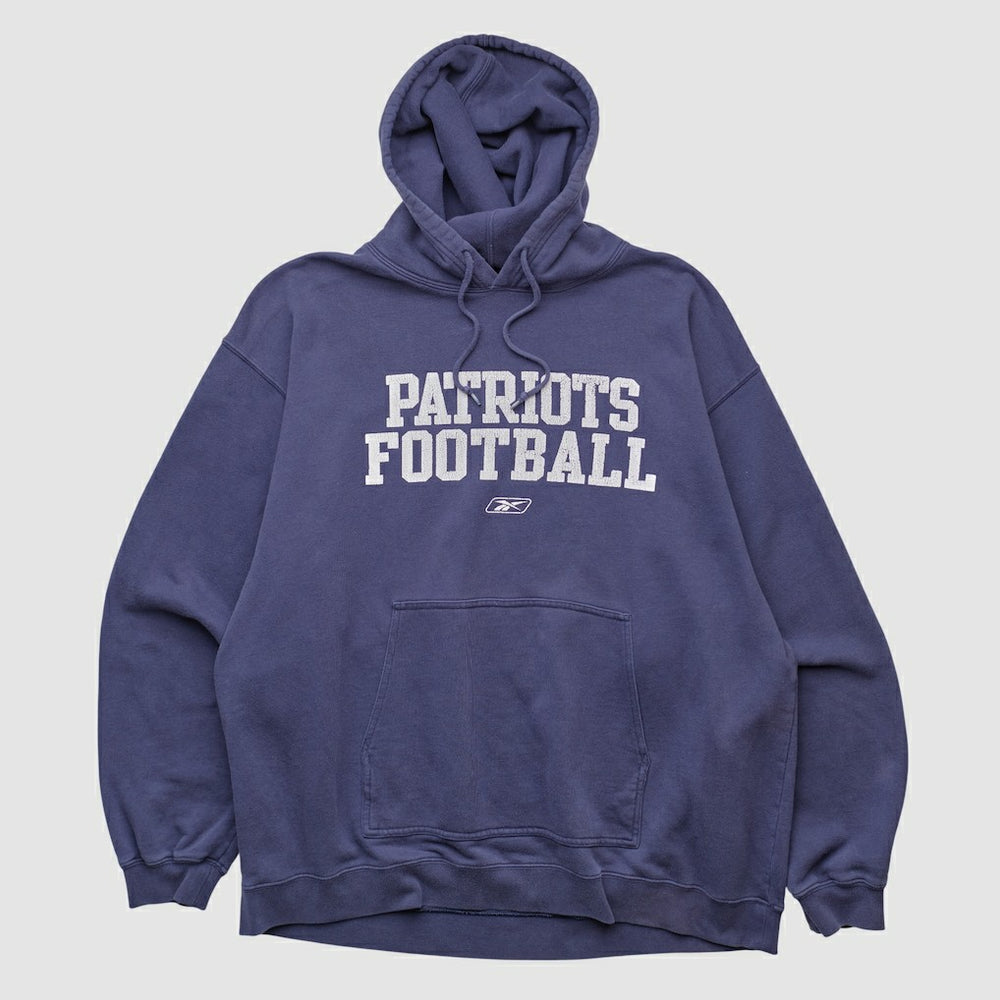 New England Patriots Reebok 2000s Hooded Pullover Sweatshirt Navy Vintage - Fanatics