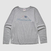 New England Patriots NFL 2000s Long Sleeve T-shirt Heather Gray Vintage - Fanatics